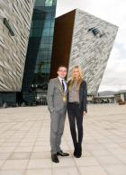 Titanic Belfast: Lord Mayor of Belfast with MTV Presentator